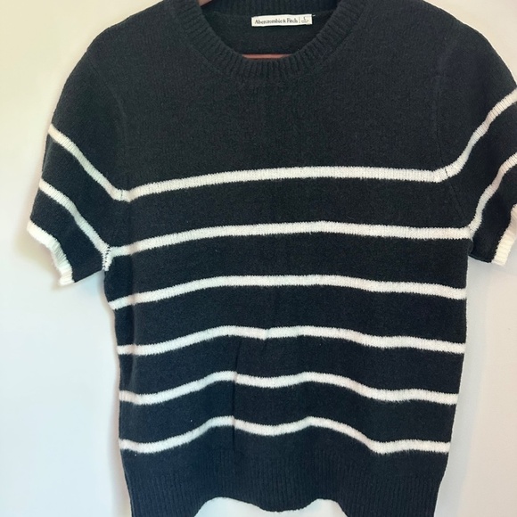 Abercrombie Crew Sweater Tee – Navy & White – Size L – Style 150-488-0135-90 - Picture 1 of 5